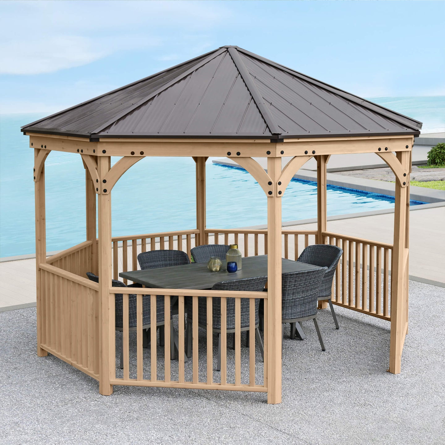 Yardistry 12 ft Meridian Octagon Gazebo