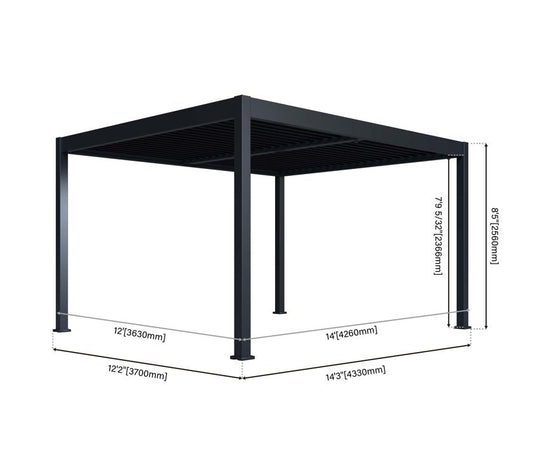 Paragon Outdoor Grand Tuscan Louvered Pergola