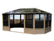 Gazebo Penguin Florence Freestanding Solarium - Sand/Slate- Metal/Polycarbonate Roof