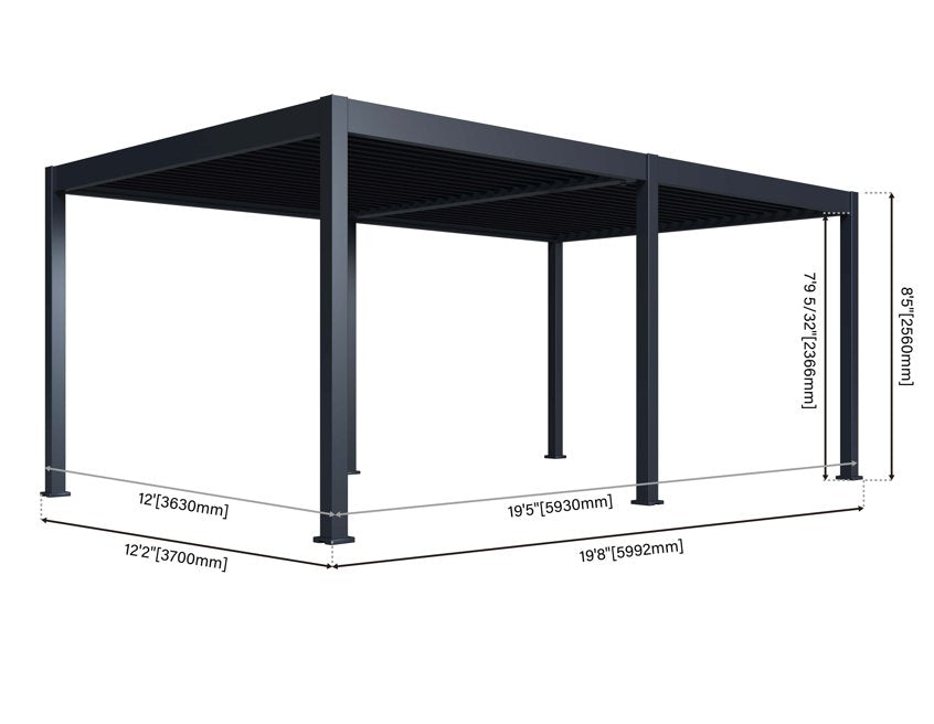 Paragon Outdoor Grand Tuscan Louvered Pergola