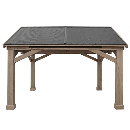 Yardistry 16x14 ft Timber Frame Pavilion with Aluminum Roof