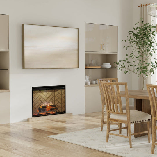 NEW! Dimplex Revillusion® 24-Inch Built-In Electric Fireplace - Herringbone - REV24-HB | 500005733