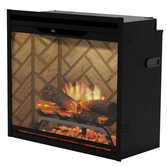 NEW! Dimplex Revillusion® 24-Inch Built-In Electric Fireplace - Herringbone - REV24-HB | 500005733