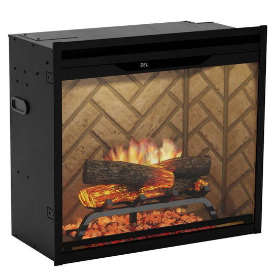 NEW! Dimplex Revillusion® 24-Inch Built-In Electric Fireplace - Herringbone - REV24-HB | 500005733