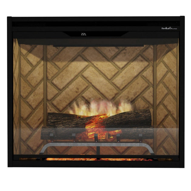 NEW! Dimplex Revillusion® 30-Inch Built-In Electric Fireplace - Herringbone - REV30-HB | 500005734