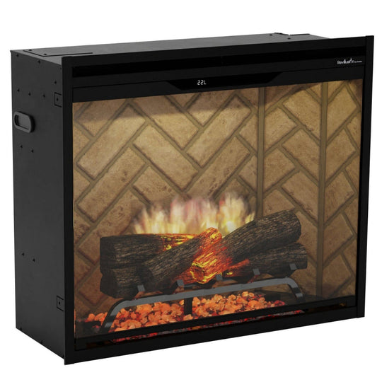 NEW! Dimplex Revillusion® 30-Inch Built-In Electric Fireplace - Herringbone - REV30-HB | 500005734