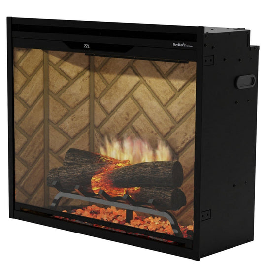 NEW! Dimplex Revillusion® 30-Inch Built-In Electric Fireplace - Herringbone - REV30-HB | 500005734