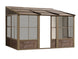 Gazebo Penguin Florence Wall Mounted Add-A-Room - Sand/Slate- Metal/Polycarbonate Roof