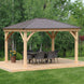 Yardistry Meridian Premium Cedar Gazebo in Multiple Sizes