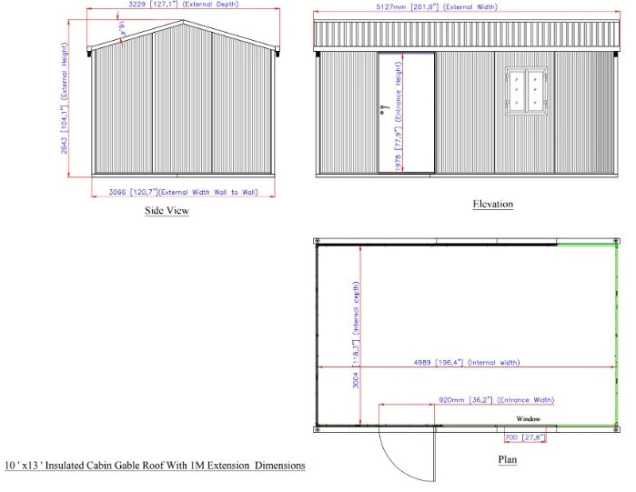 Duramax Gable Roof Insulated Building - Multiple Sizes