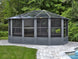Gazebo Penguin Florence Freestanding Solarium - Sand/Slate- Metal/Polycarbonate Roof
