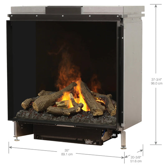 Dimplex Faber e-MatriX 35-Inch Electric Firebox, Front-facing, One-sided with e-MatriX (FEF3226L1)