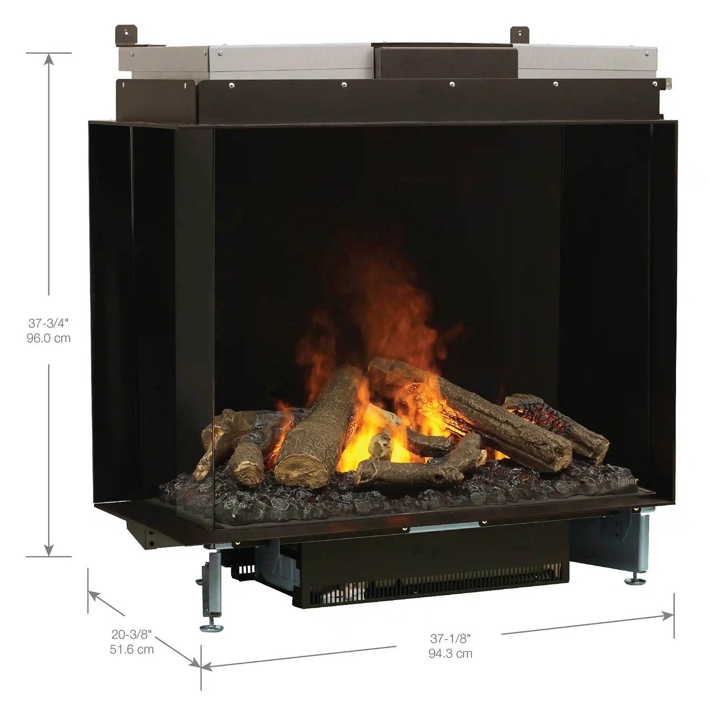 Dimplex Faber e-MatriX Electric Firebox, Left-facing, Two-sided with e-MatriX (FEF3226L2L)