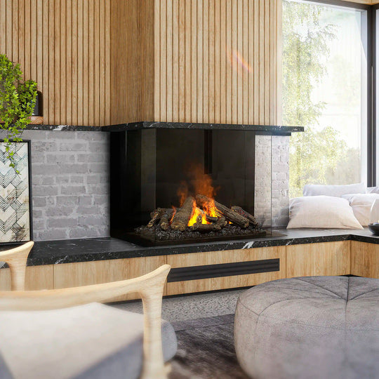 Dimplex Faber e-MatriX 39-Inch Electric Firebox, Three-sided, Bay with e-MatriX (FEF3226L3)