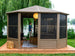 Gazebo Penguin Florence Freestanding Solarium - Sand/Slate- Metal/Polycarbonate Roof