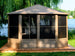 Gazebo Penguin Florence Freestanding Solarium - Sand/Slate- Metal/Polycarbonate Roof