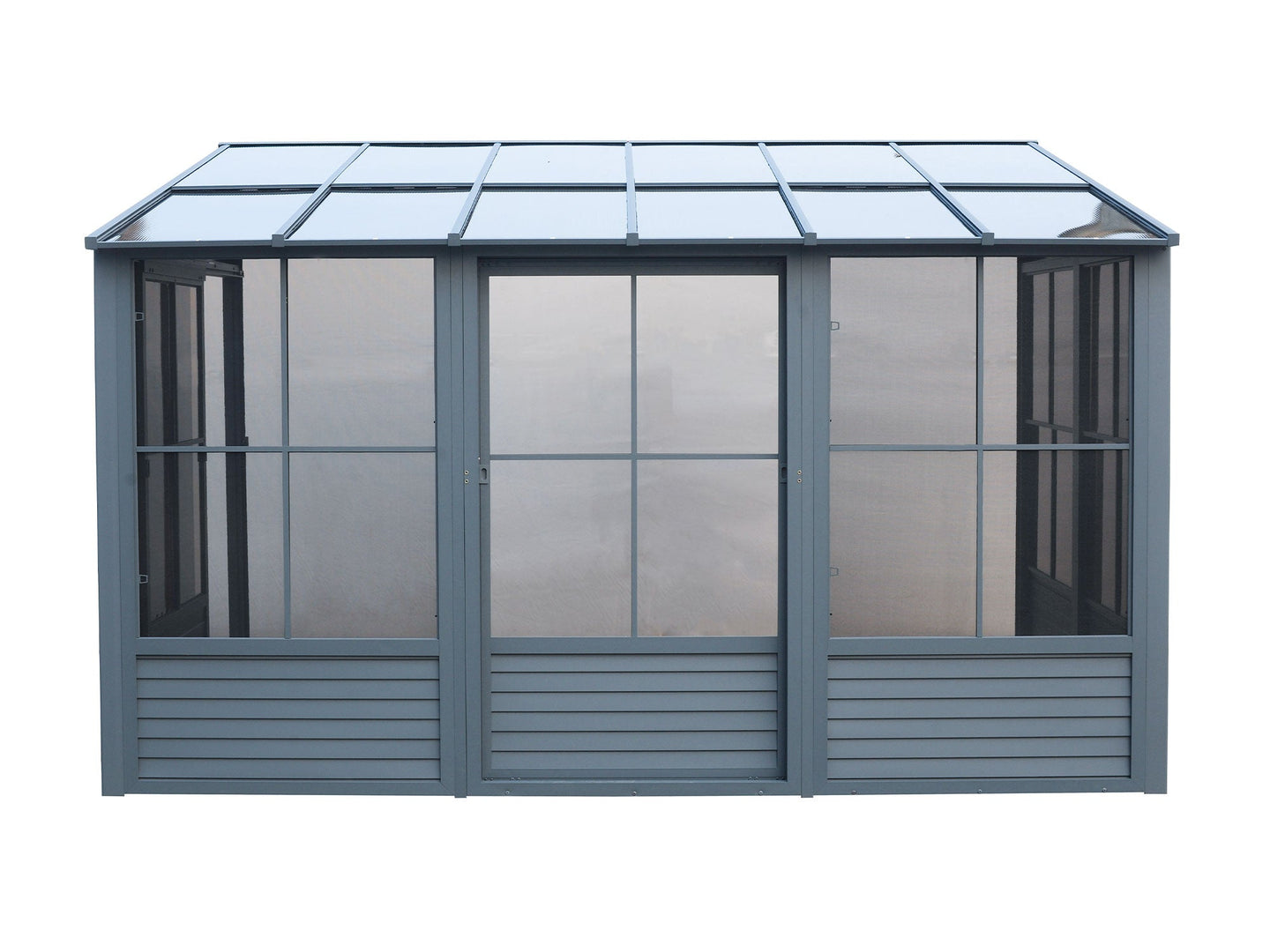 Gazebo Penguin Florence Wall Mounted Add-A-Room - Sand/Slate- Metal/Polycarbonate Roof