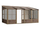 Gazebo Penguin Florence Wall Mounted Add-A-Room - Sand/Slate- Metal/Polycarbonate Roof