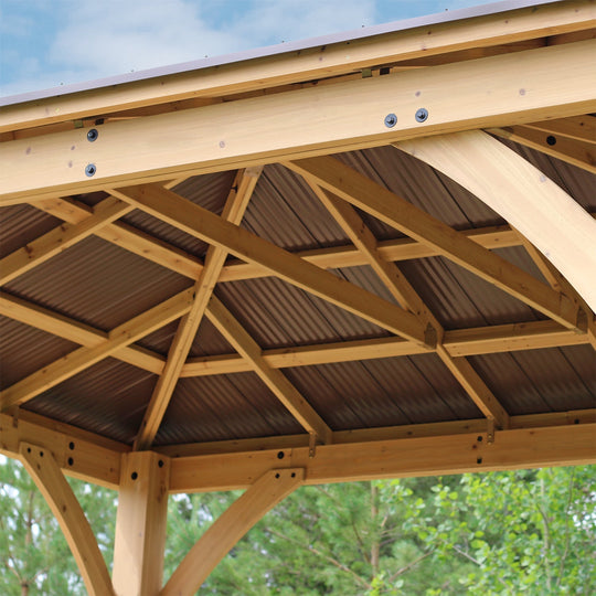 Yardistry Meridian Premium Cedar Gazebo in Multiple Sizes
