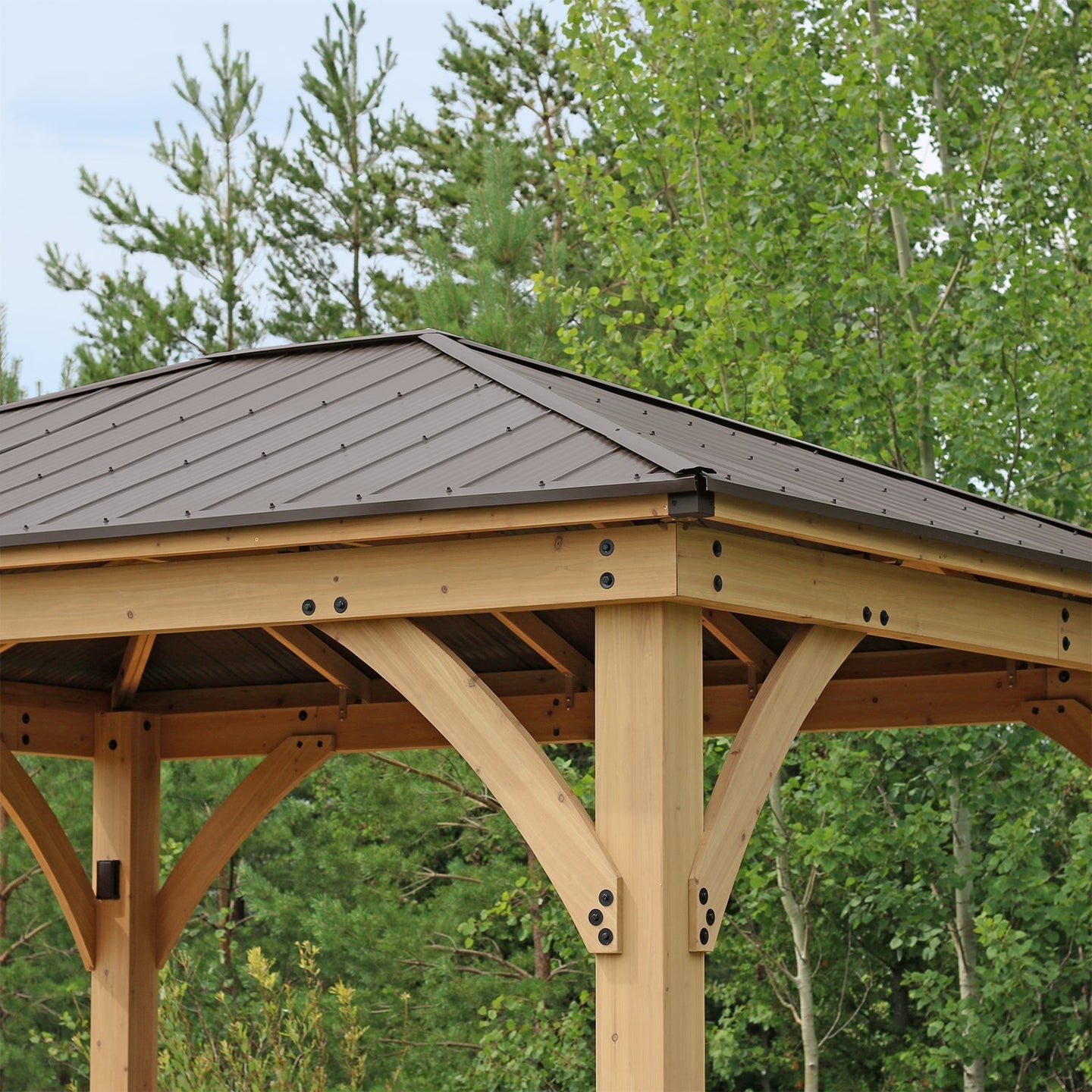 Yardistry Meridian Premium Cedar Gazebo in Multiple Sizes