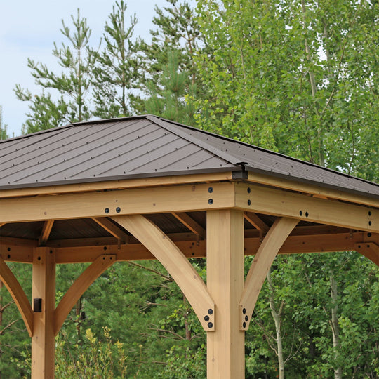 Yardistry Meridian Premium Cedar Gazebo in Multiple Sizes