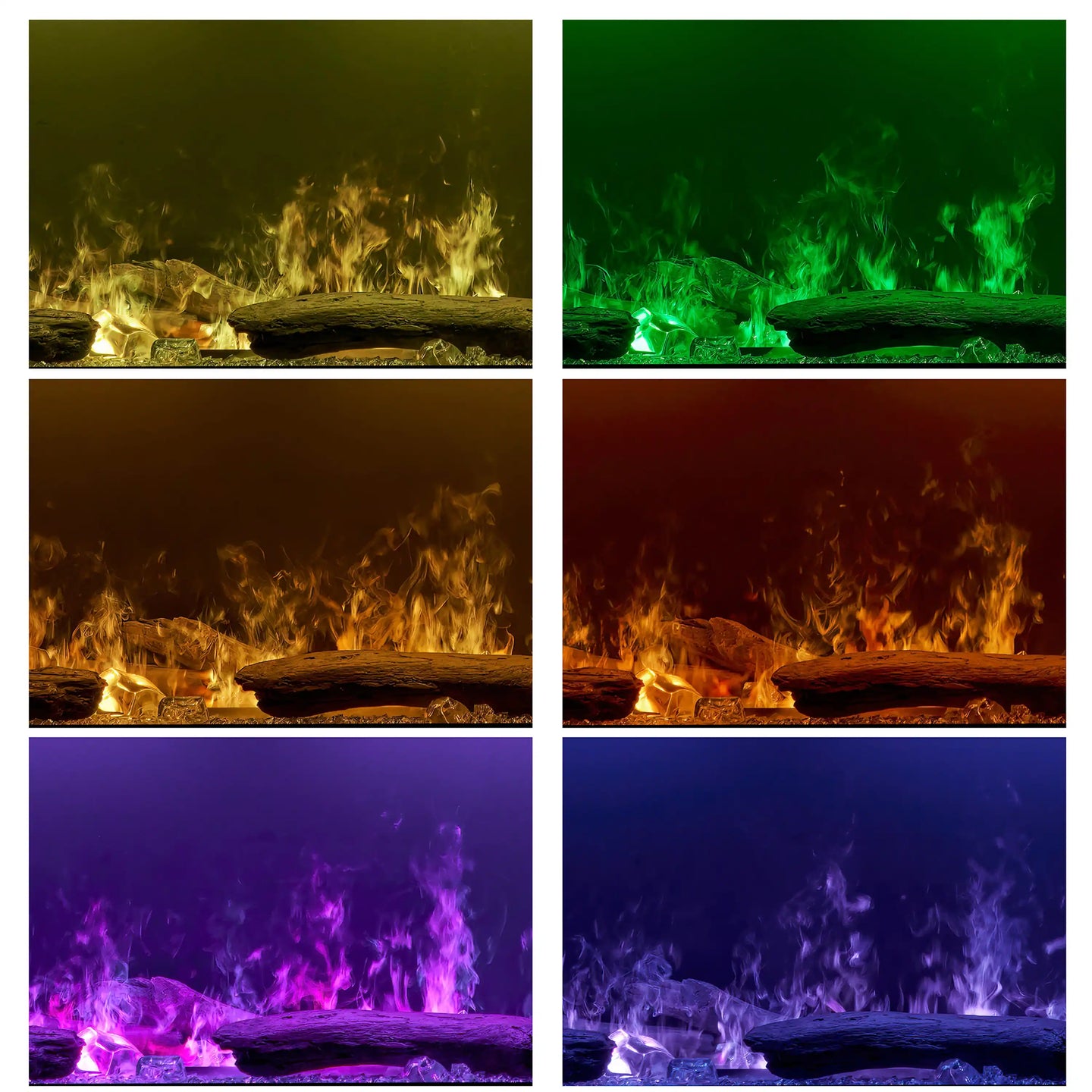 Dimplex Optimyst Linear 66-Inch Water Vapor Fireplace with Acrylic Ice and Driftwood Media (OLF66-AM)