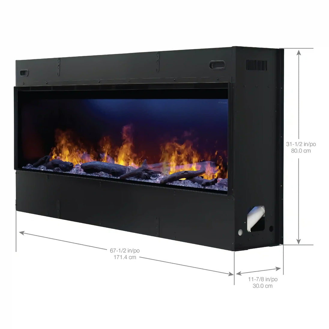 Dimplex Optimyst Linear 66-Inch Water Vapor Fireplace with Acrylic Ice and Driftwood Media (OLF66-AM)