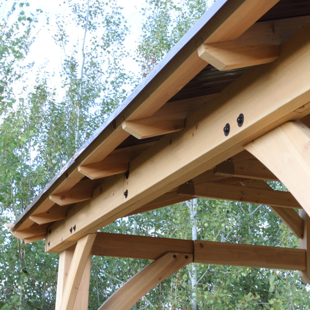 Yardistry Carolina Cedar 11 x 13 Pavilion with Aluminum Roof