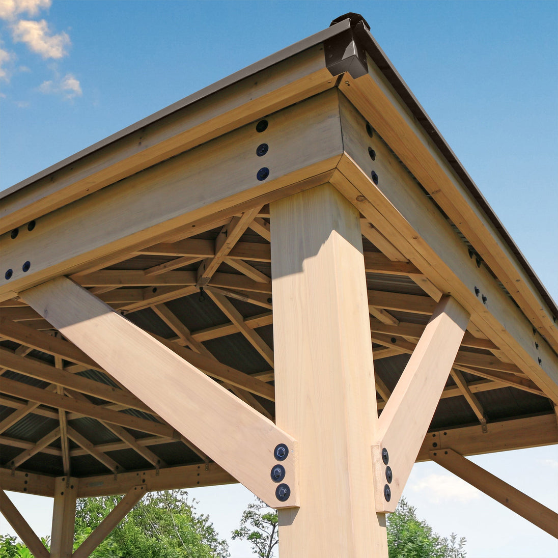 Yardistry Meridian Premium Cedar Gazebo in Multiple Sizes