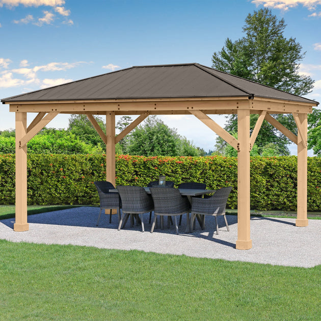 Yardistry Meridian Premium Cedar Gazebo in Multiple Sizes