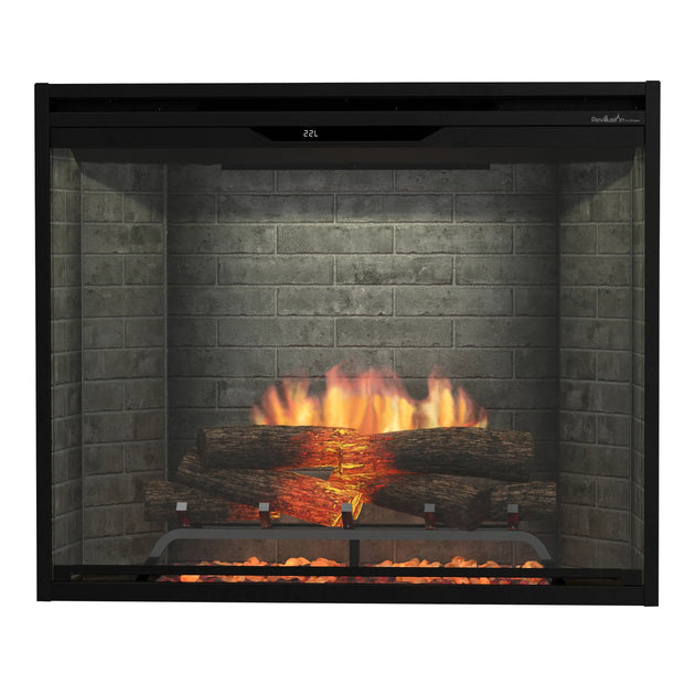 Dimplex Revillusion 36-Inch Portrait Built-In Electric Firebox in Neutral Brick with internal LED Lighting (REV36P-NB)