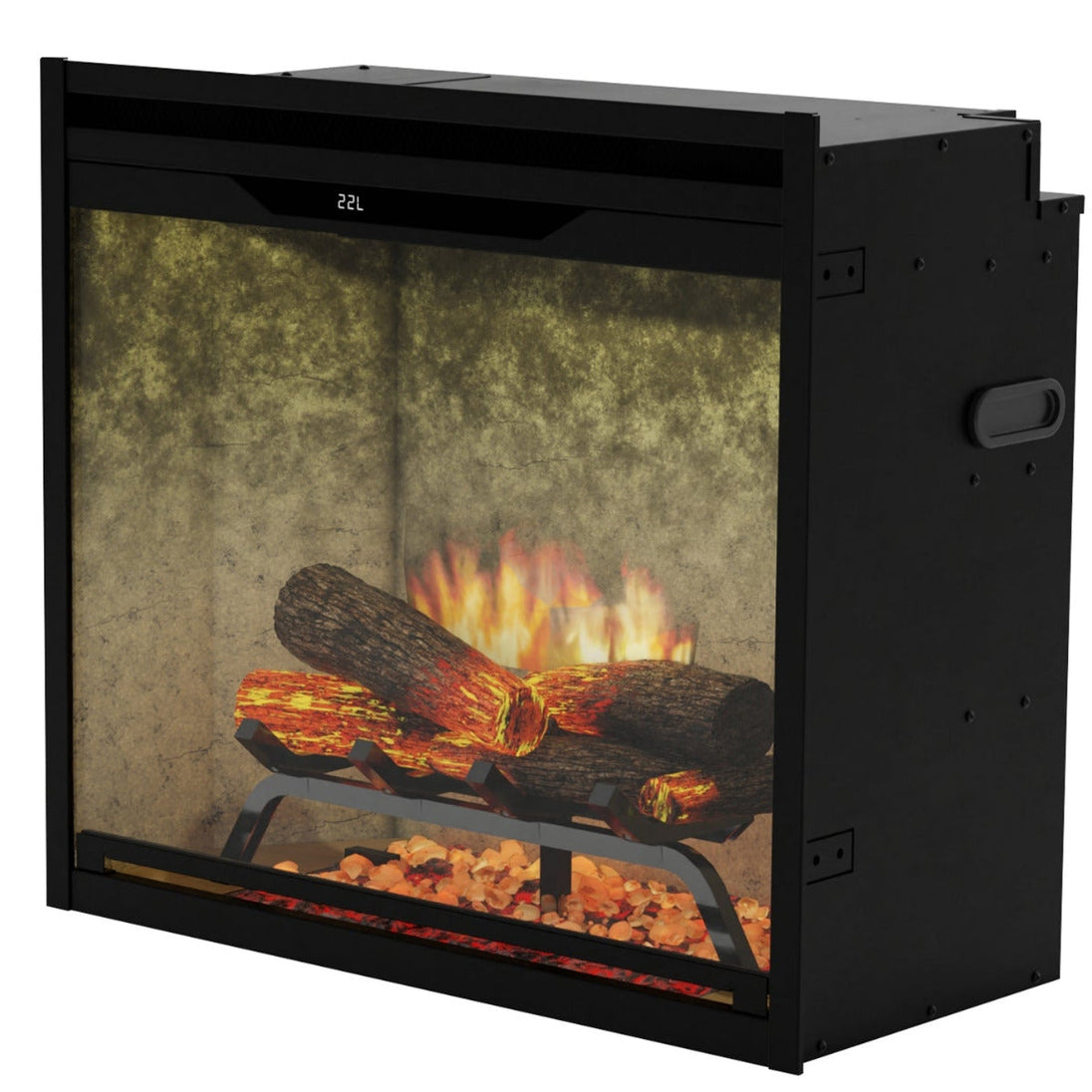 NEW! Dimplex Revillusion® 24-Inch Built-In Electric Fireplace - Weathered Concrete - REV24-WC | 500005128