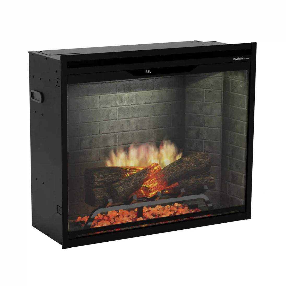 Dimplex Revillusion 30-Inch Built-In Firebox in Neutral Brick with internal LED Lighting (REV30-NB)