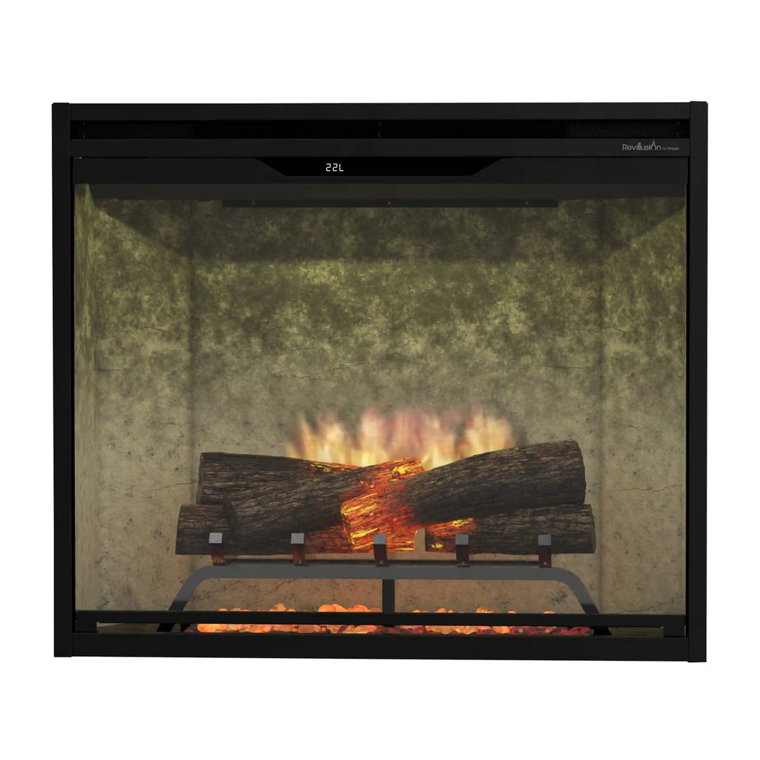 Dimplex 36-Inch Built-In Electric Firebox in Weathered Concrete with internal LED Lighting (REV36-WC)