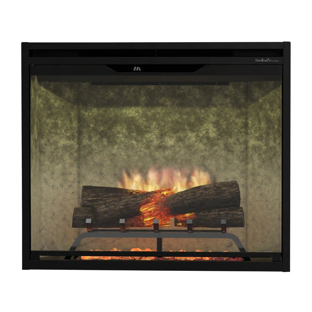 Dimplex 36-Inch Built-In Electric Firebox in Weathered Concrete with internal LED Lighting (REV36-WC)