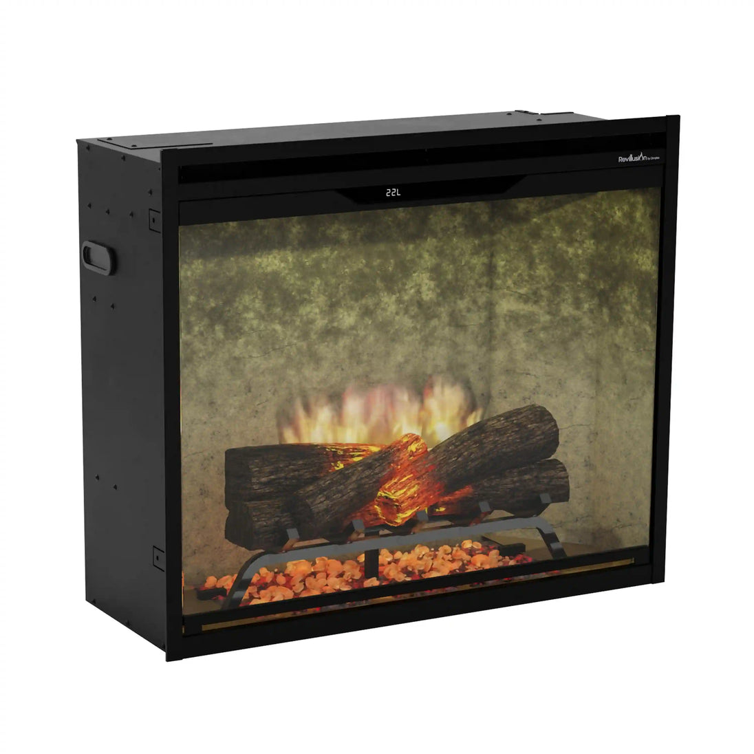 Dimplex Revillusion 30-Inch Built-In Firebox in Weathered Concrete with internal LED Lighting (REV30-WC)