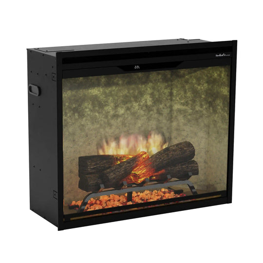 Dimplex 36-Inch Built-In Electric Firebox in Weathered Concrete with internal LED Lighting (REV36-WC)