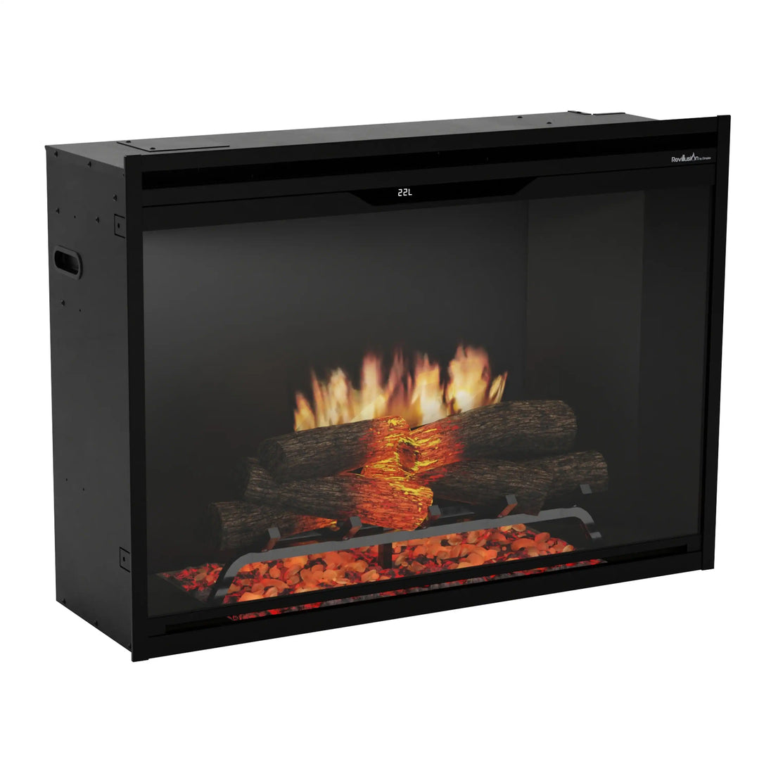 Dimplex 36-Inch Built-In Electric Firebox in Black with internal LED Lighting (REV36-BL)