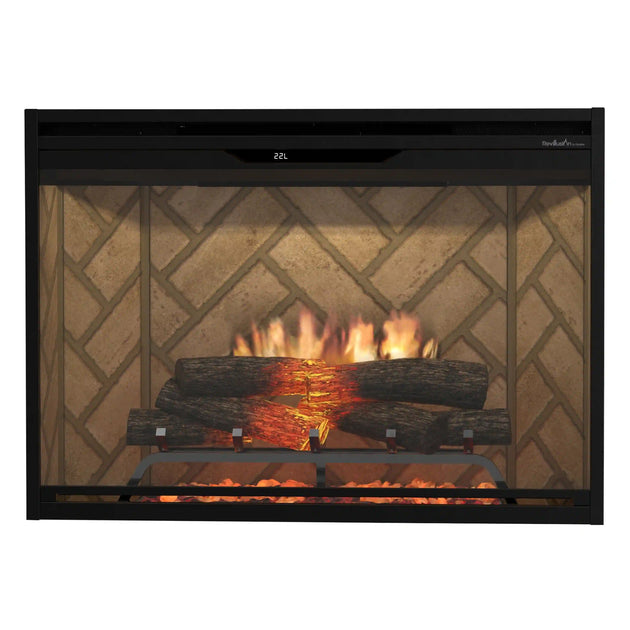Dimplex 36-Inch Built-In Electric Firebox in Herringbone with internal LED Lighting (REV36-HB)