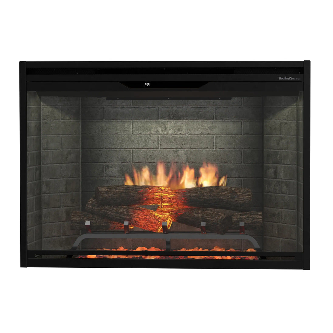 Dimplex 36-Inch Built-In Electric Firebox in Neutral Brick with internal LED Lighting (REV36-NB)