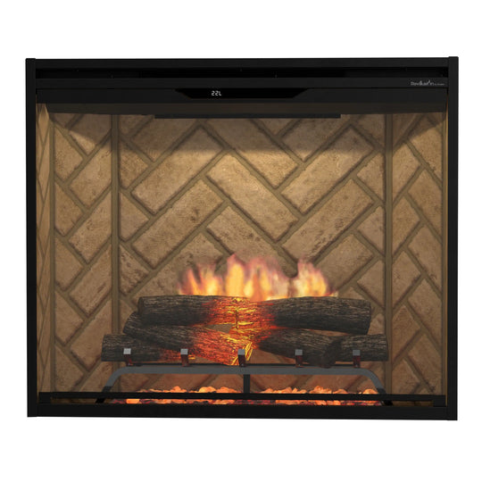 Dimplex Revillusion 36-Inch Portrait Built-In Electric Firebox in Herringbone with internal LED Lighting (REV36P-HB)