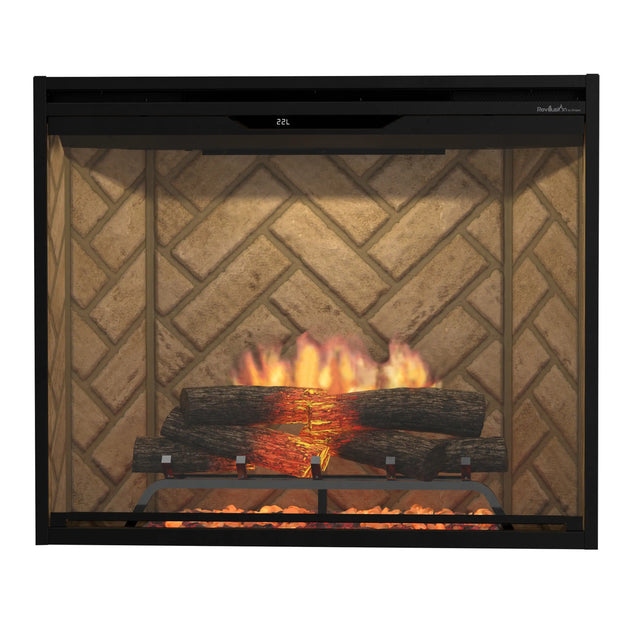 Dimplex Revillusion 36-Inch Portrait Built-In Electric Firebox in Herringbone with internal LED Lighting (REV36P-HB)