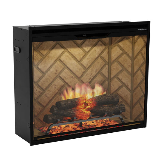Dimplex Revillusion 36-Inch Portrait Built-In Electric Firebox in Herringbone with internal LED Lighting (REV36P-HB)