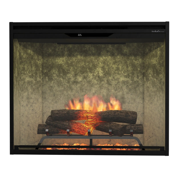 Dimplex Revillusion 36-Inch Portrait Built-In Electric Firebox in Weathered Concrete with internal LED Lighting (REV36P-WC)