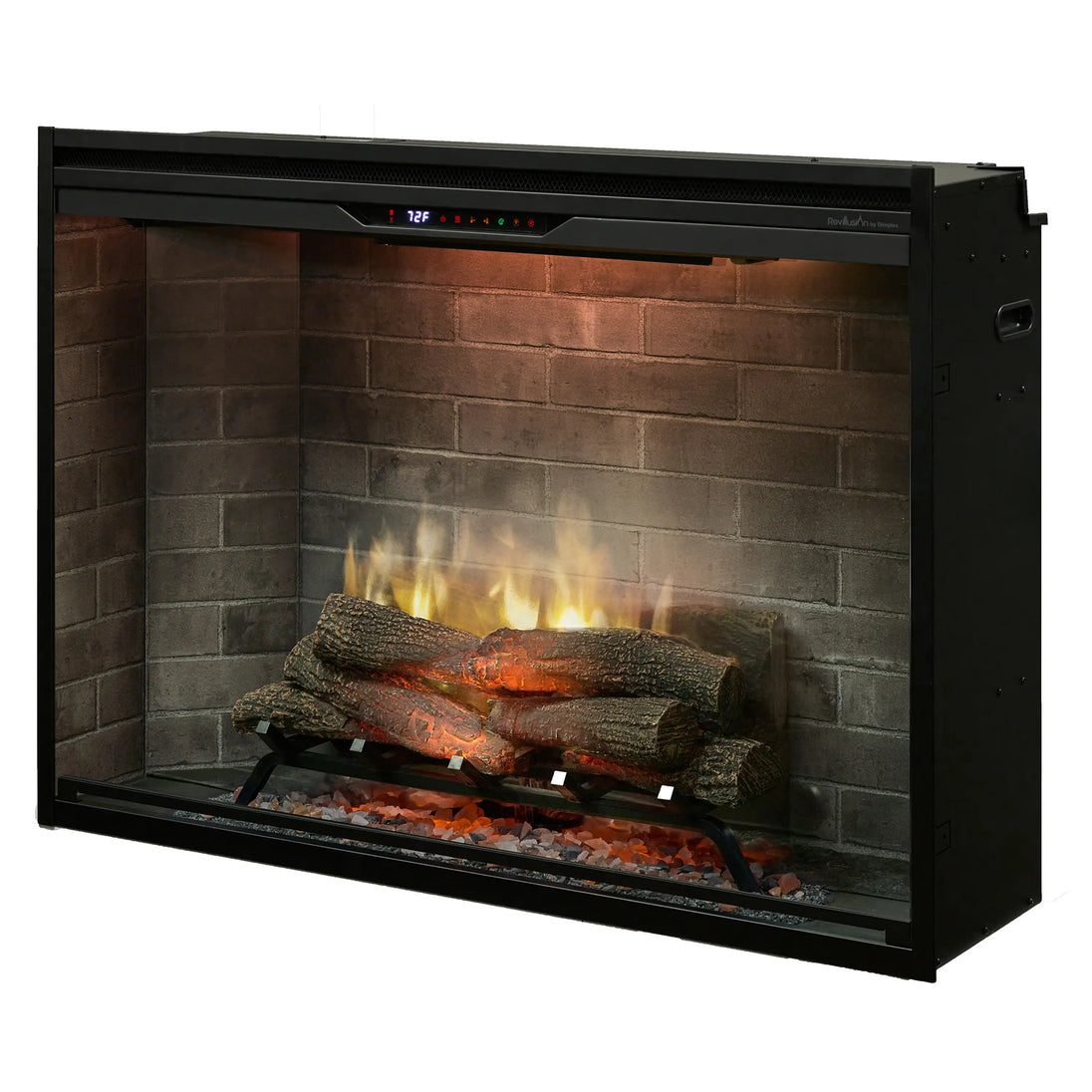 Dimplex Revillusion 42-Inch Built-In Electric Firebox in Neutral Brick with internal LED Lighting (REV42-NB)