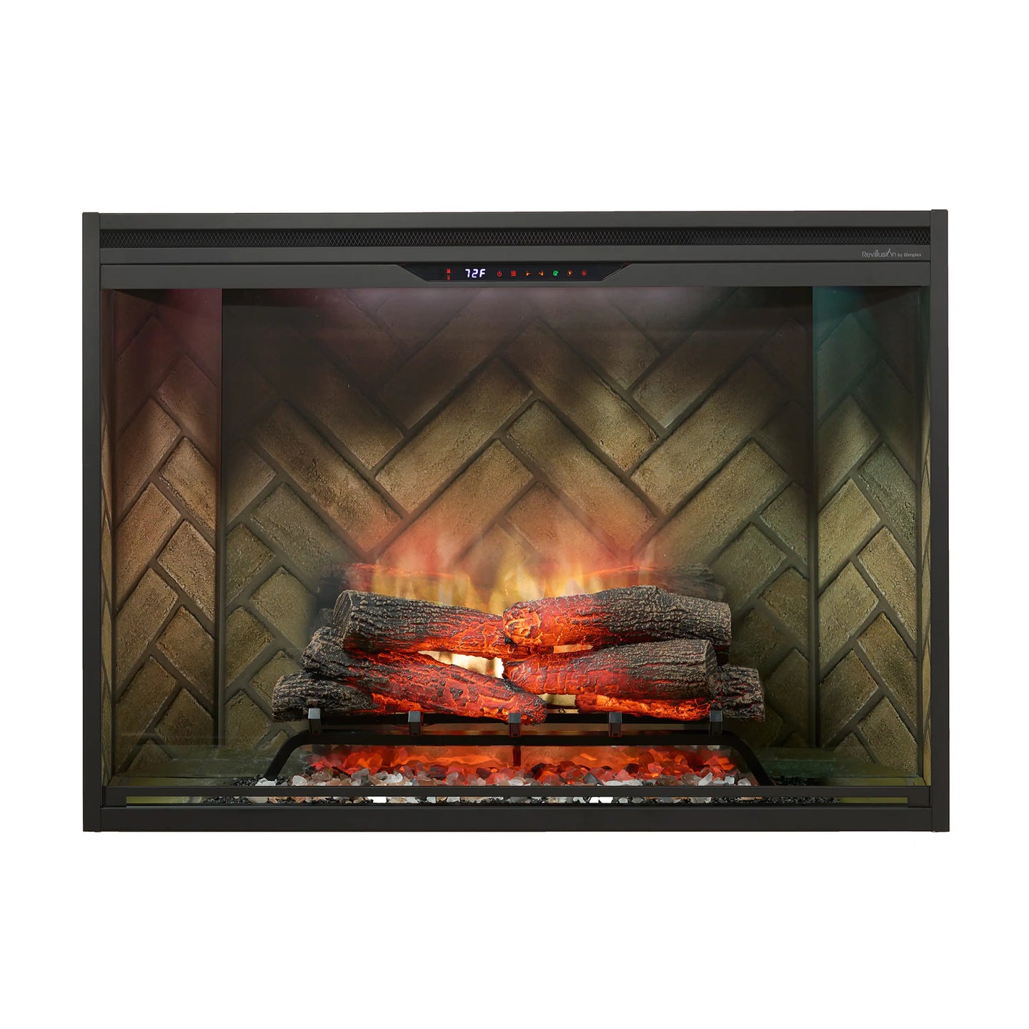 Dimplex Revillusion 42-Inch Built-In Electric Firebox in Herringbone with internal LED Lighting (REV42-HB)
