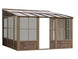 Gazebo Penguin Florence Wall Mounted Add-A-Room - Sand/Slate- Metal/Polycarbonate Roof