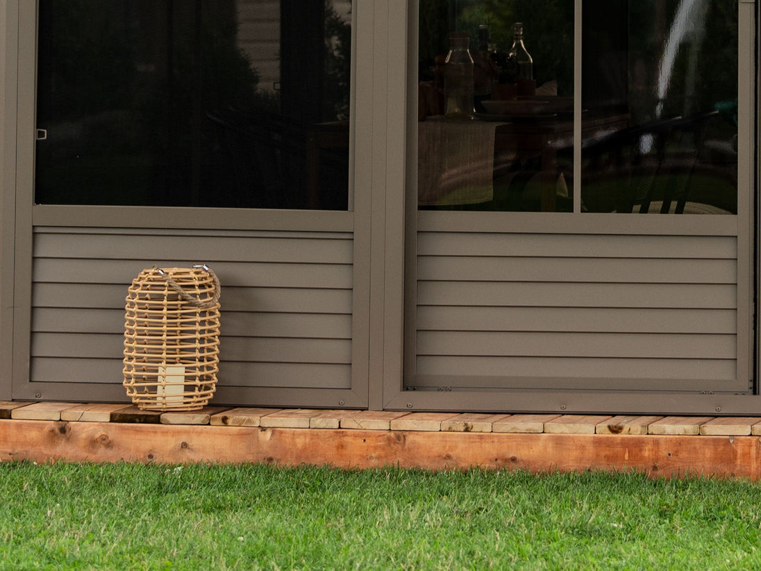 Gazebo Penguin Florence Wall Mounted Add-A-Room - Sand/Slate- Metal/Polycarbonate Roof