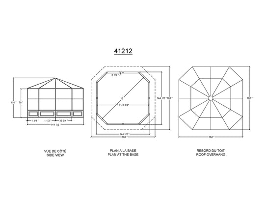 Gazebo Penguin Florence Freestanding Solarium - Sand/Slate- Metal/Polycarbonate Roof