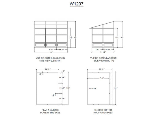 Gazebo Penguin Florence Wall Mounted Add-A-Room - Sand/Slate- Metal/Polycarbonate Roof
